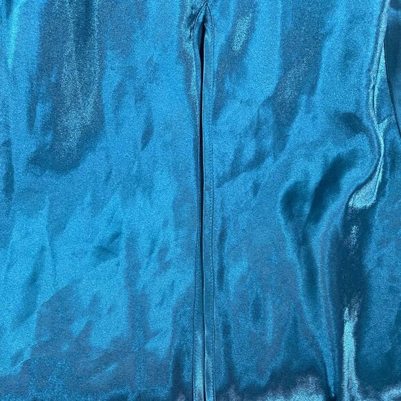 Vintage Victoria’s Secret Gold Label Teal Satin Lace Nightgown – Size M - Picture 8 of 9